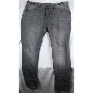 Celio Mens Gray Distressed Cotton Denim Jeans Size 34